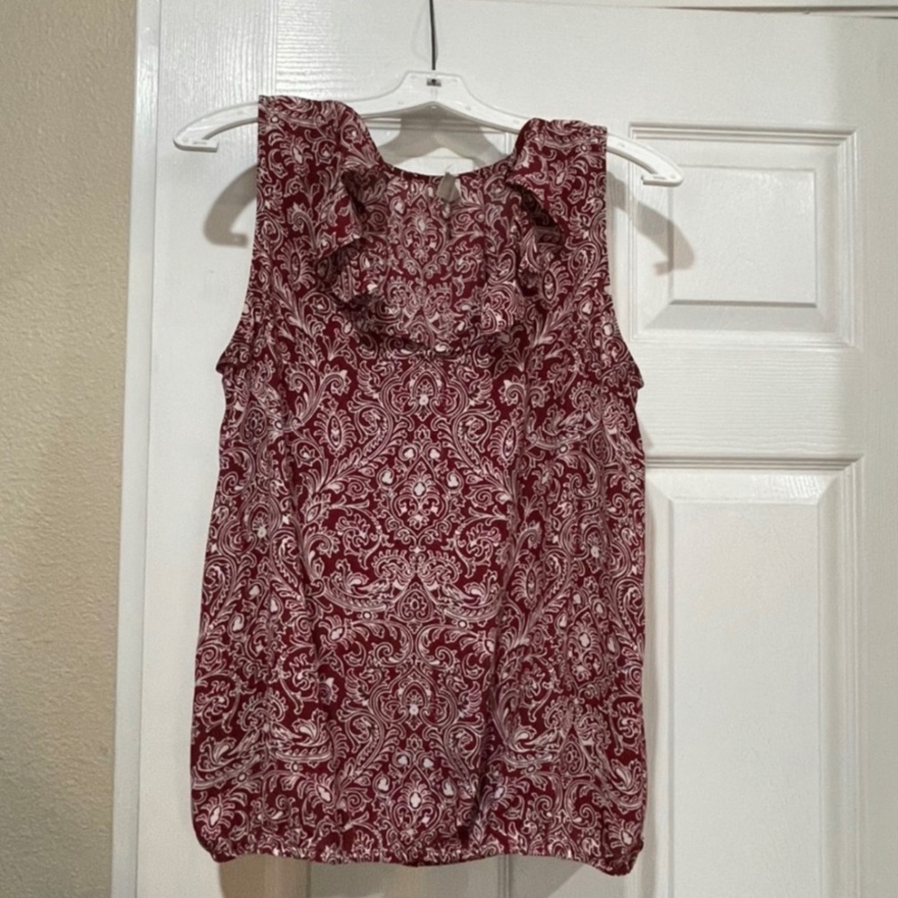 Loft outlet ruffle tank